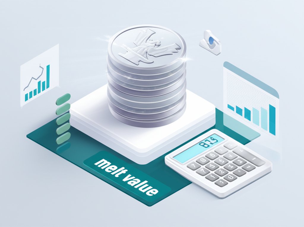 Calculating melt value of 40 silver half dollars.