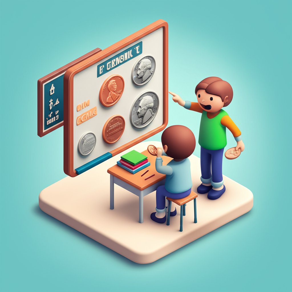 Coins anchor chart helps students easily learn money values.