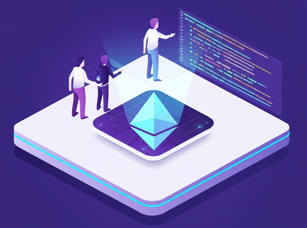 Ethereum logo evolution from founder's sketch to iconic diamond symbol.