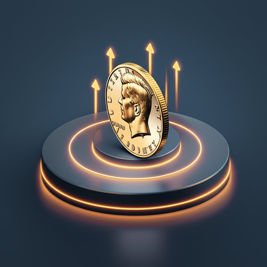 Fifty cent coin's rare value: collectible worth beyond its face value.