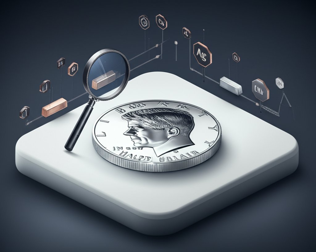 Kennedy Half Dollar silver composition, key dates, and history.