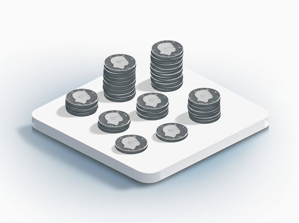 Silver content in US half dollar coins varies by year, showing 90% and 40% silver.