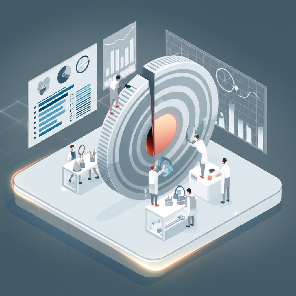 Detailed diagram showing a silver coin's internal anatomy, highlighting its core.