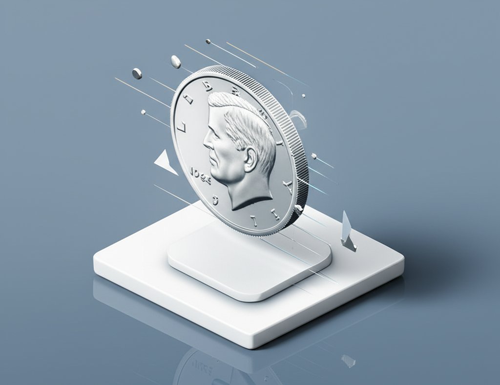 1964 Kennedy Half Dollar silver content analysis: 90% purity and melt value.