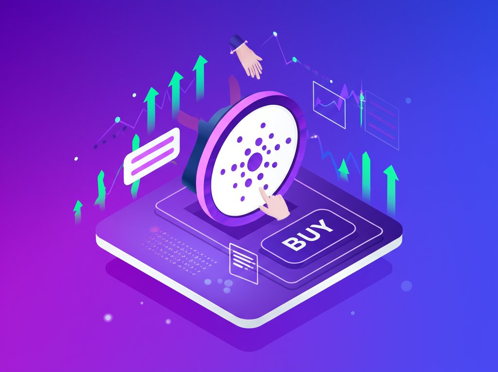 Buy ADA Cardano cryptocurrency, digital asset investment.