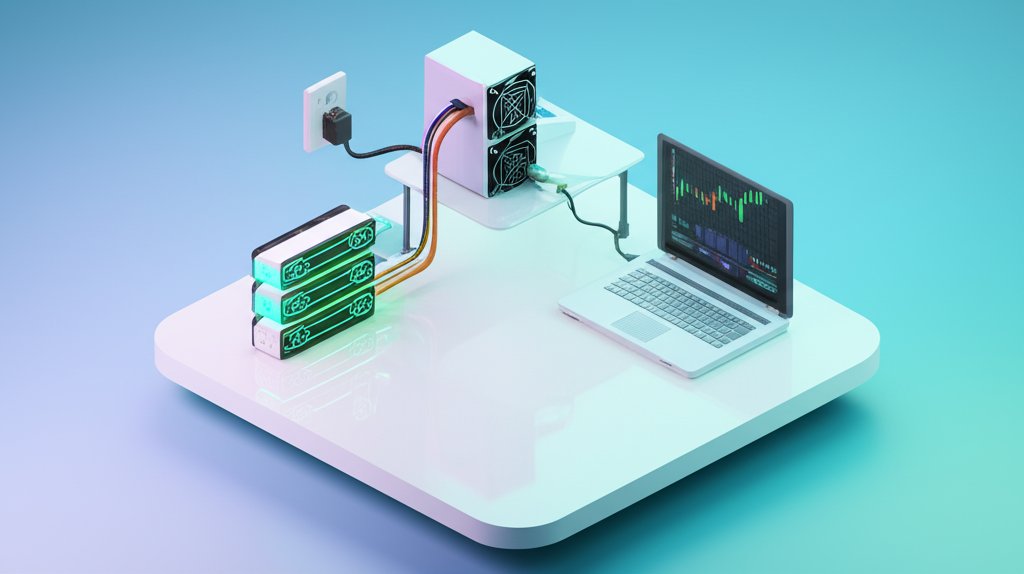 At-a-glance guide: home mini crypto mining setup for beginners.