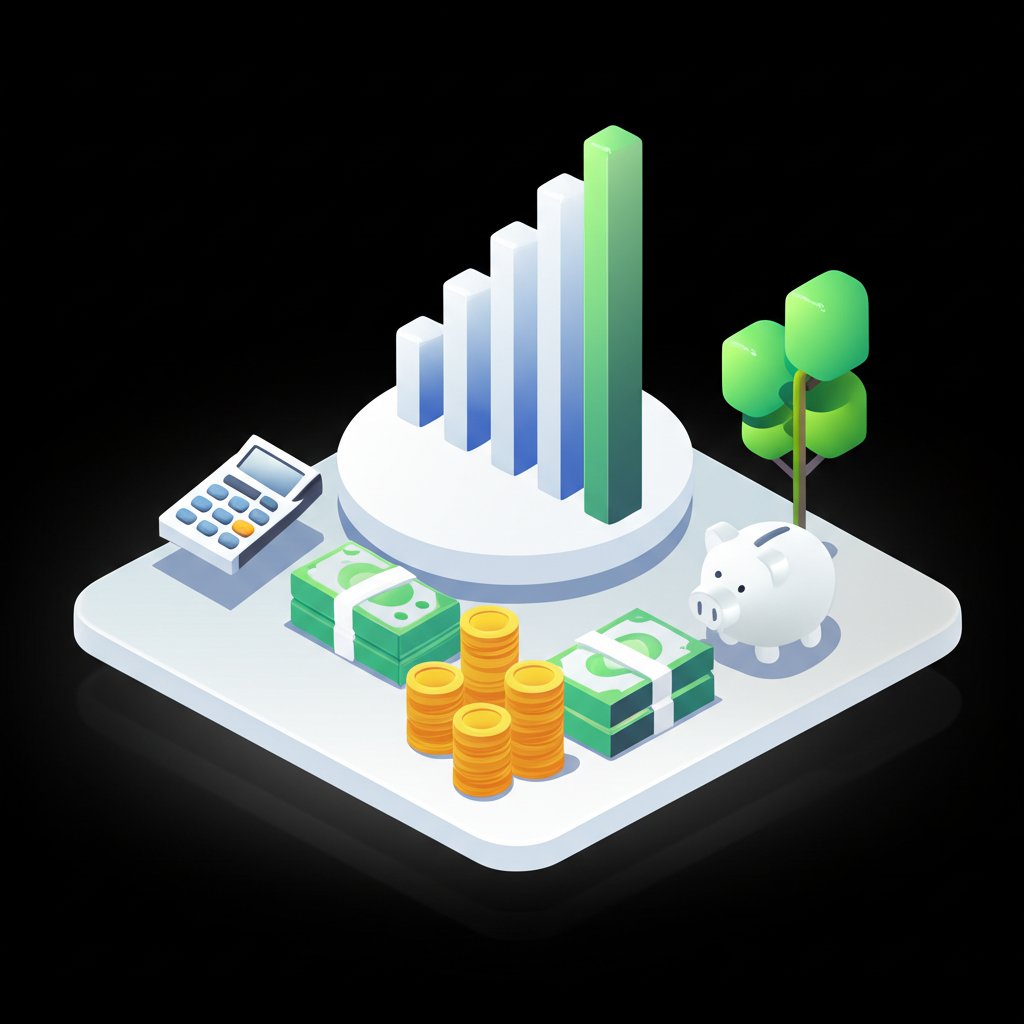 Money chart to track spending, manage budget, and grow savings.