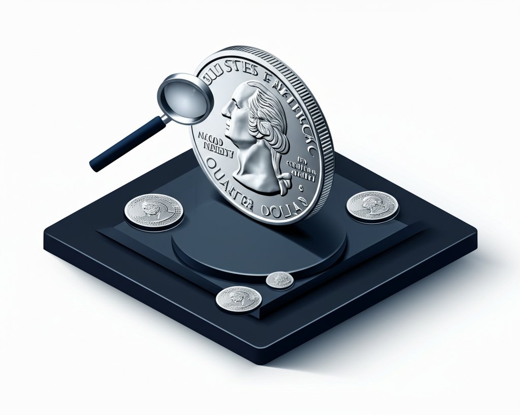 Silver quarter coin value and how to determine its worth.