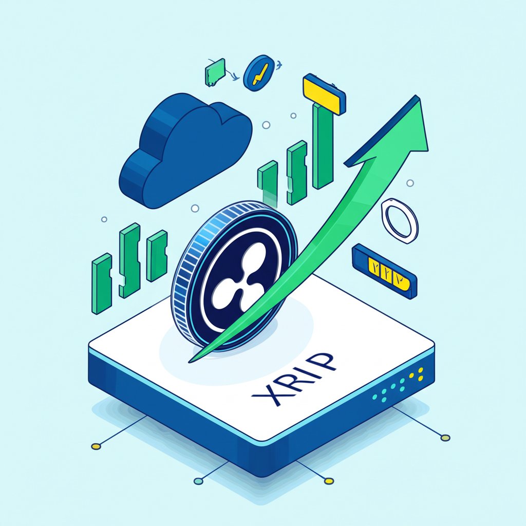 Ripple (XRP) cryptocurrency chart ascending due to legal wins and strong investor buzz.