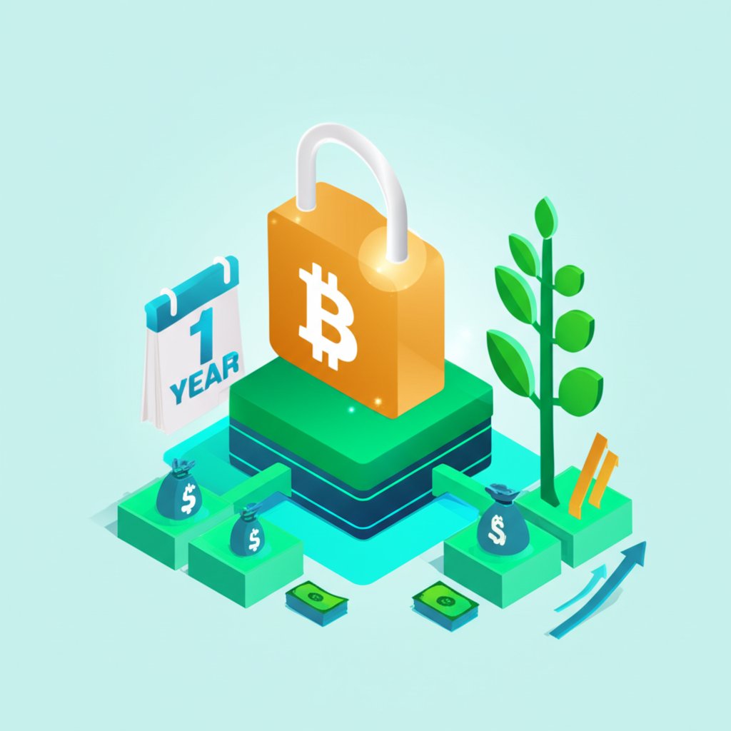 Robinhood crypto rewards: one-year holding period policy explanation.