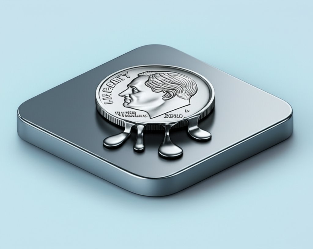 Silver dime's composition explained, showing its true melt value based on silver content.