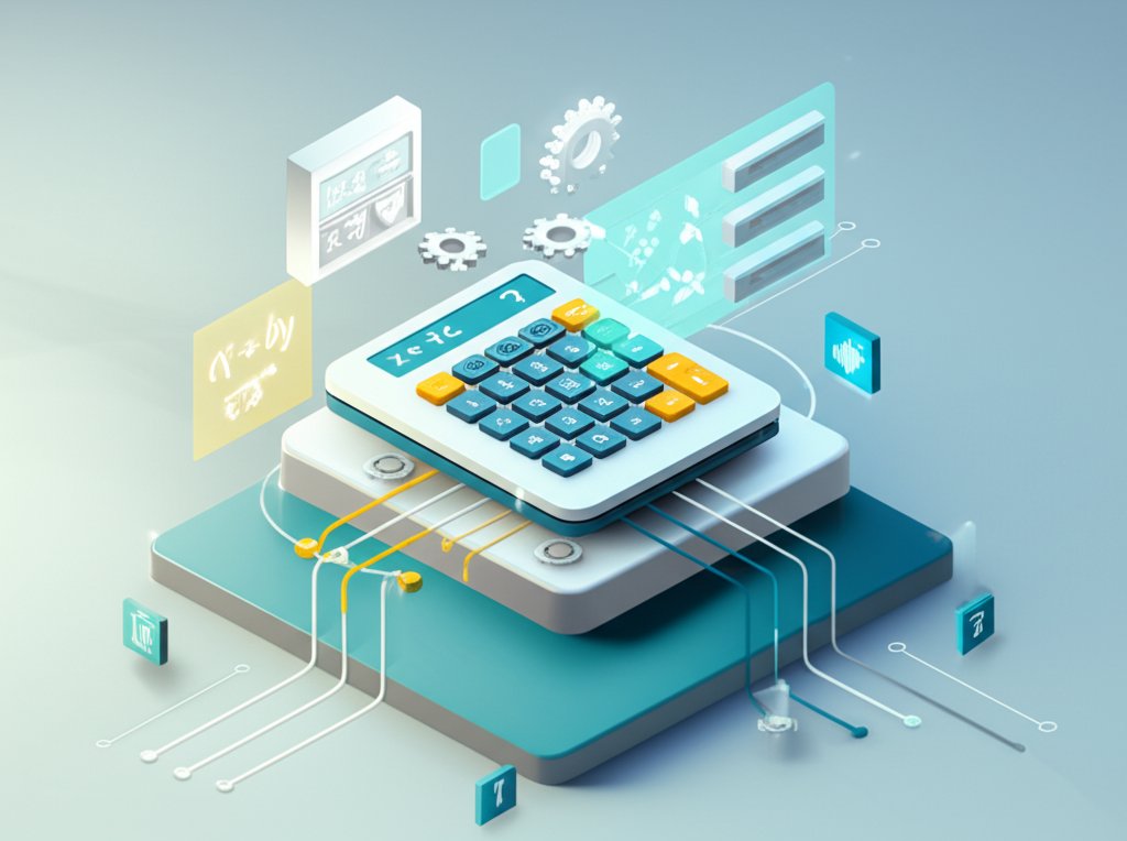 Decoding variables: calculator displaying equations and numeric inputs.
