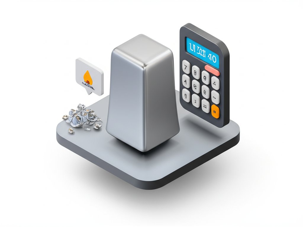 Sterling melt calculator helps determine silver's scrap worth.