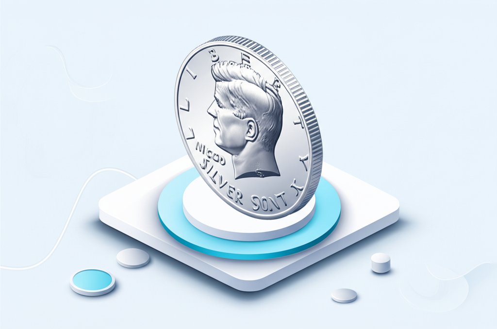 Silver fifty cent piece worth and its current silver melt value.