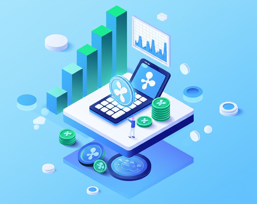 XRP profit calculator displaying potential crypto gains or losses.